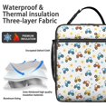 thumbnail image 2 of Tractor and Stars White Pattern Insulated Lunch Bag for Men Women,Waterproof Lunch Box for Work,Picnic or Travel,Thermal Insulation,10.63x9.06x3.54 Inches, 2 of 5
