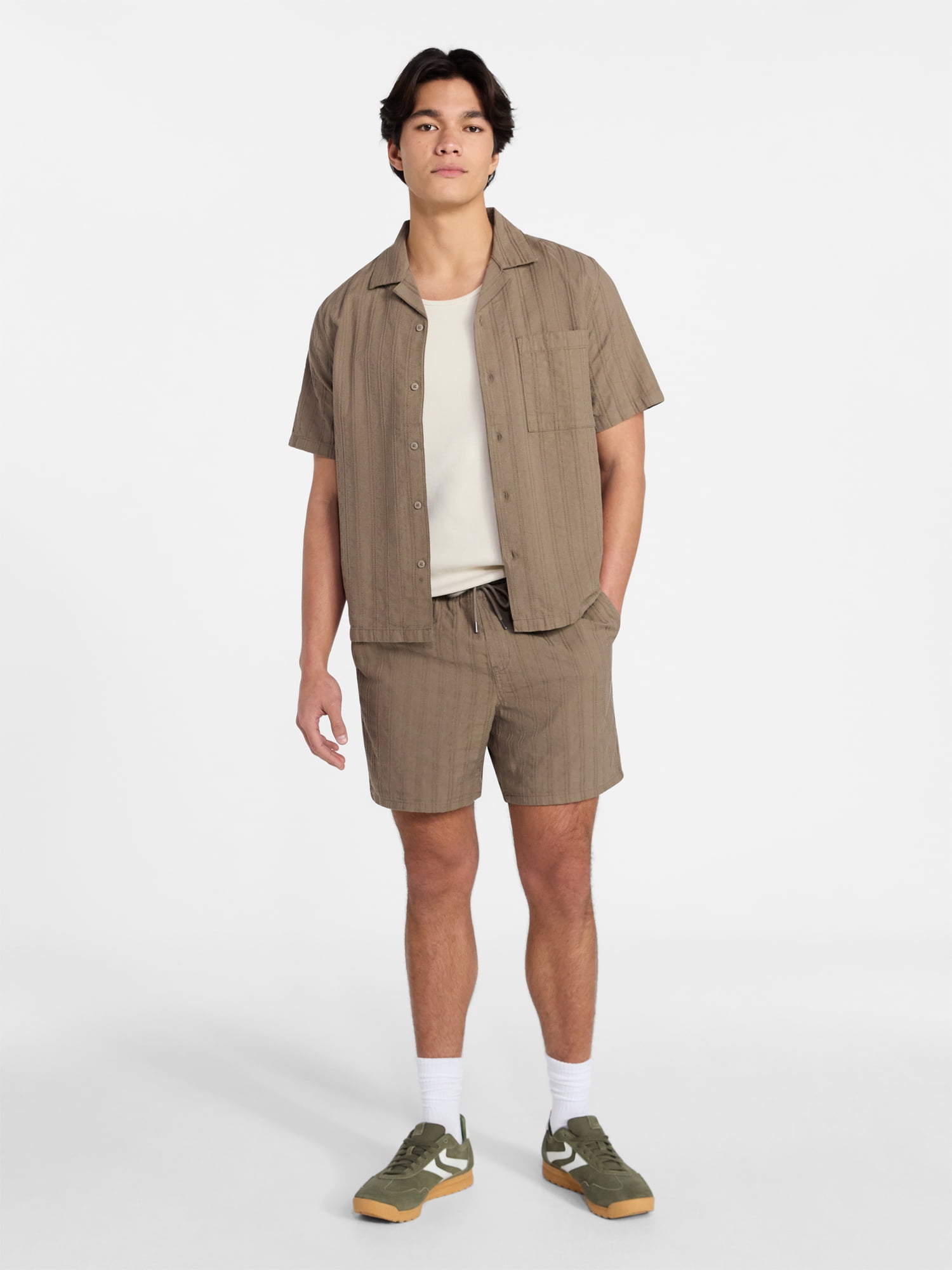 No Boundaries Poolside Style Dobby Shorts, 6" Inseam, Men's XS-5XL