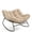 Beige, variant on Dovov Oversized Papasan Rocking Chair, Indoor Outdoor Rocking Papasan Chair Steel Outdoor Rocker with Padded Cushion for Bedroom Living Room Patio Garden Porch Backyard Lawn Deck Balcony, Beige