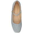 thumbnail image 5 of Journee Womens Carrie Buckle Square Toe Mary Jane Dress Flats, Widths Available, 5 of 10