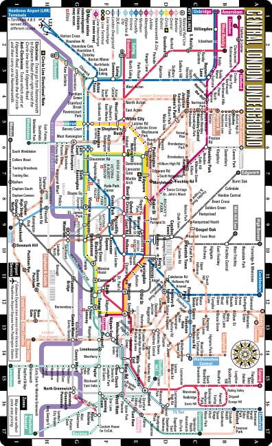 Streetwise London Underground Map Laminated Map Of The London
