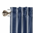 thumbnail image 3 of Valances for Windows Navy Blue and White Striped Geometric Valance Rod Pocket Window Treatments Curtains for Kitchen Small Windows Living Room Bedroom Bathroom, 42"x18", 3 of 7