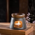 thumbnail image 2 of Tea Warmer with Candle Retro Warmer Stand Portable Tea Set Japanese-Style Tea Heater Warmer for Tea House and Cup, 2 of 8