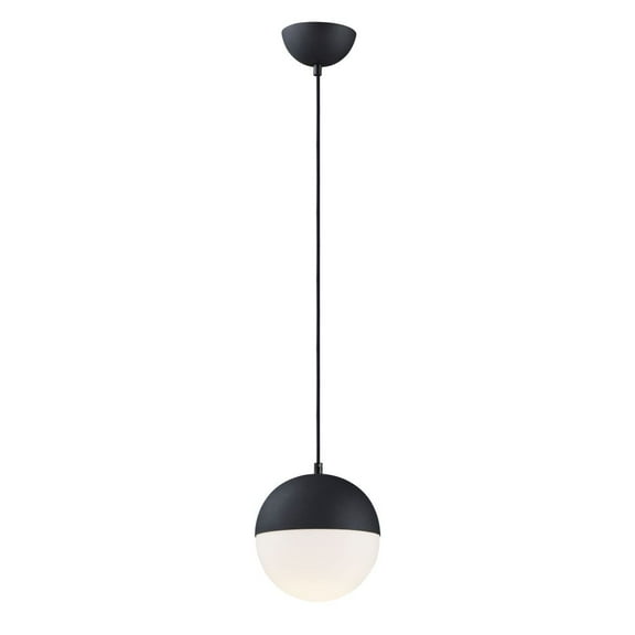 E20361-92BK ET2 Lighting Half Moon-1 Light LED Pendant in Globe Shape-8.5 Inches Tall and 7.75 Inches Wide-Black Finish