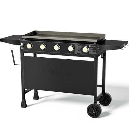 KingChii 5-Burner 38" Propane Griddle for Camping, Tailgating, BBQ, Backyard & Patio