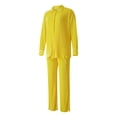 thumbnail image 3 of VISgogo Conjunto de Traje Femenino de 2 Piezas, Camisa de Manga Larga con Solapa de Color Sólido + Pantalones Largos Sueltos para Mujer, S/M/L/XL/XXL VISgogo moda, 3 of 9