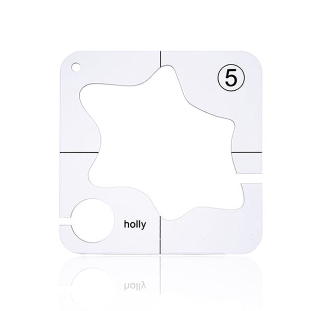 Acolchado transparente Diseño hueco Máquina de coser de la regla Plantillas de posicionamiento Plantilla Stencil DIY Equipo de remiendo Suministros domésticos B Noticed HA011139-02