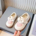 thumbnail image 4 of Girls' Heart Rhinestone Bow Flat Shoes, Soft Sole Casual Mary Janes, Ideal for Daily School Outfits, Weekend Strolls and Small Gathering Occasions Beige a 18-24 Months, 4 of 9