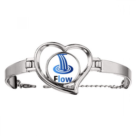 English Words Current Flow Low Bracelet Heart Jewelry Wire Bangle