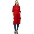 thumbnail image 1 of Phagun Kurti Tunique en Coton Col Mandarin Ethnique Décontracté, 1 of 1