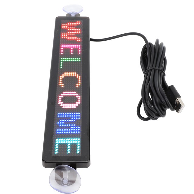 LED Sign, LED Matrix Panel 230x50mm DIY Text Pattern for Cars Concerts
