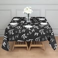 thumbnail image 3 of Math Equations Pi Symbols Black Pattern Square Tablecloth,Waterproof Square Table Cover,Wipeable Spillproof Washable Table Cover for Home Kitchen Party Decor 42"X42"(107x107cm), 3 of 6