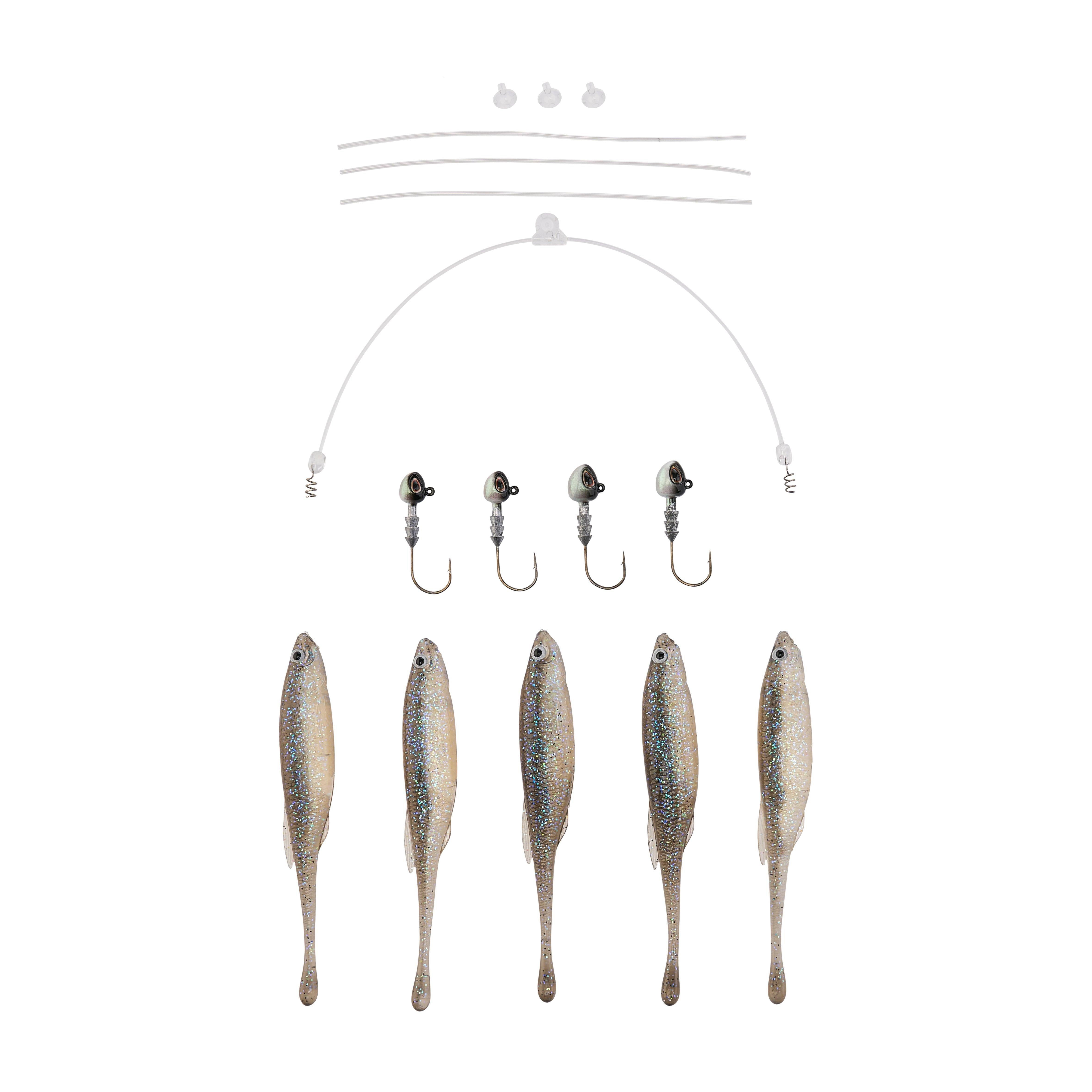 Berkley Triple Minnow Rig Kit, 5in, Electric Shad