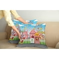 thumbnail image 3 of Ambesonne Landscape Throw Pillow Cover 2 Pack, Carnival Many Rides, 24", Multicolor, 3 of 6