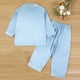 thumbnail image 4 of Odeerbi 1-8 Años Niños Niñas Pijama de Satén Con Solapa Entallada Camisa de Manga Larga Conjunto de Pantalones Suave Ropa de Dormir de Dos Piezas Pijama de Dos Piezas, 4 of 9