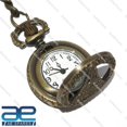 thumbnail image 5 of Antique Pocket Watch Vintage Clock Metallic Key Chain Key Ring, 5 of 5