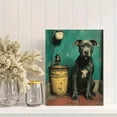 thumbnail image 2 of Funny Pitbull Bathroom Canvas Print, Cute Peeking Dog Art, Quirky Restroom Wall Decor, 2 of 8