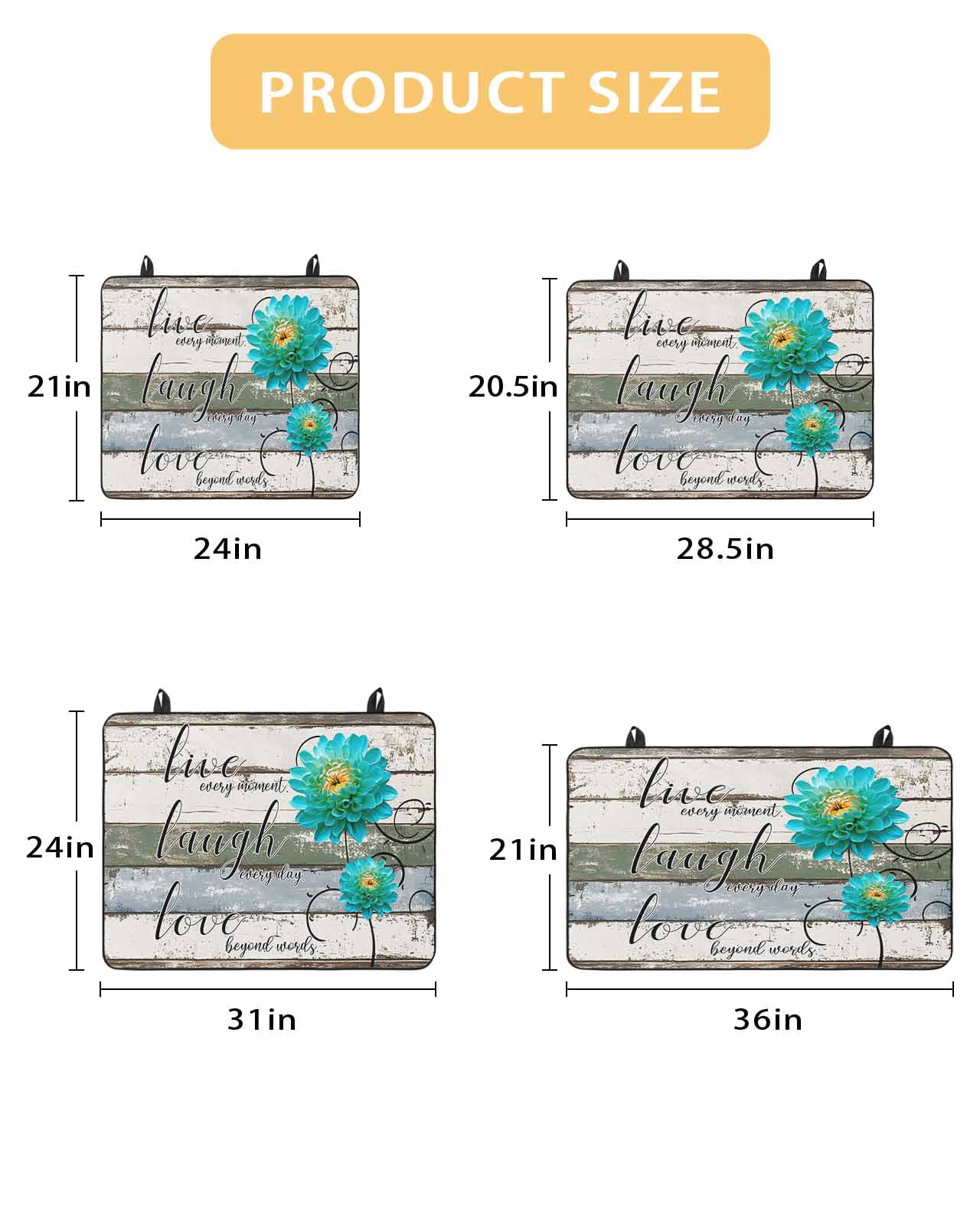 nqOlkjepod Large Induction Cooktop Protector Mat 24"x21", Teal Floral Stove Top Covers for Electric Stove, Farmhouse Green White Blue Wooden Decorative Stove Burner Cover Mats, Glass Top Stove Cover