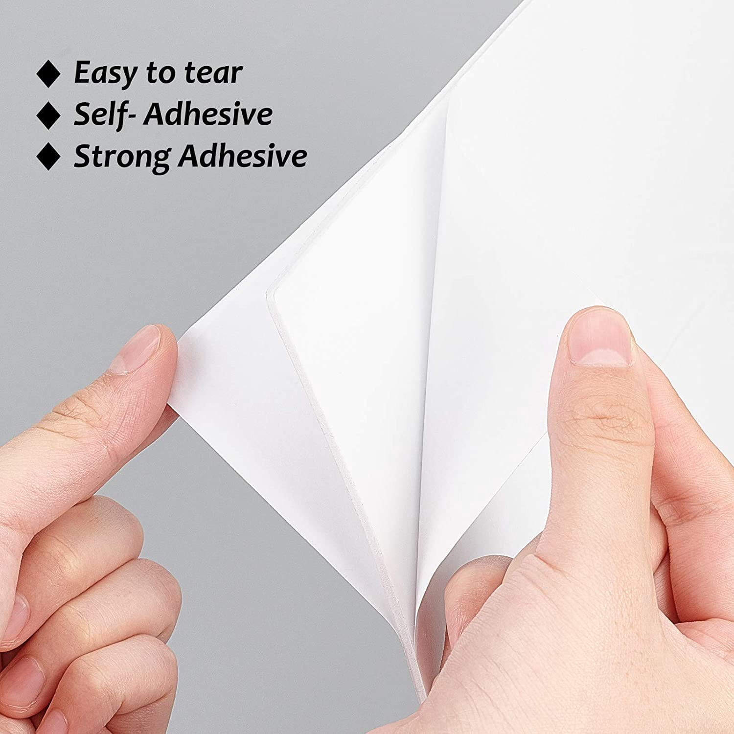 10PCS Self Adhesive Backed Foam Sheet 12x8 Inch White Nonslip EVA Foam Pad Mat with Double Adhesive Back for Furniture Doors 2mm Thick
