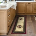 thumbnail image 4 of Ottomanson Machine Washable Non-Slip Rubberback Rooster 2x5 Kitchen Runner Rug, 20" x 59", Beige/Red, 4 of 8
