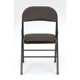 Mainstays Fabric Padded Folding Chair, Black, 4 Count