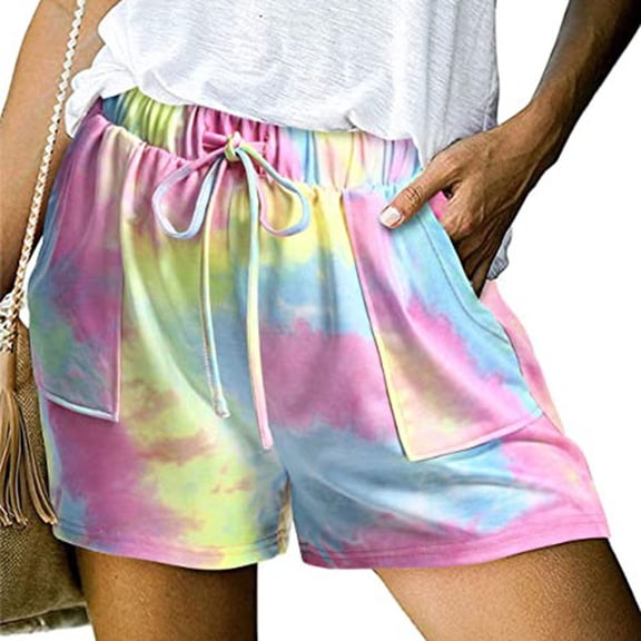 Aayomet Shorts For Women Casual Summer Women's Comfort Tailored Stretch Cotton Solid and Novelty Short,Pink L