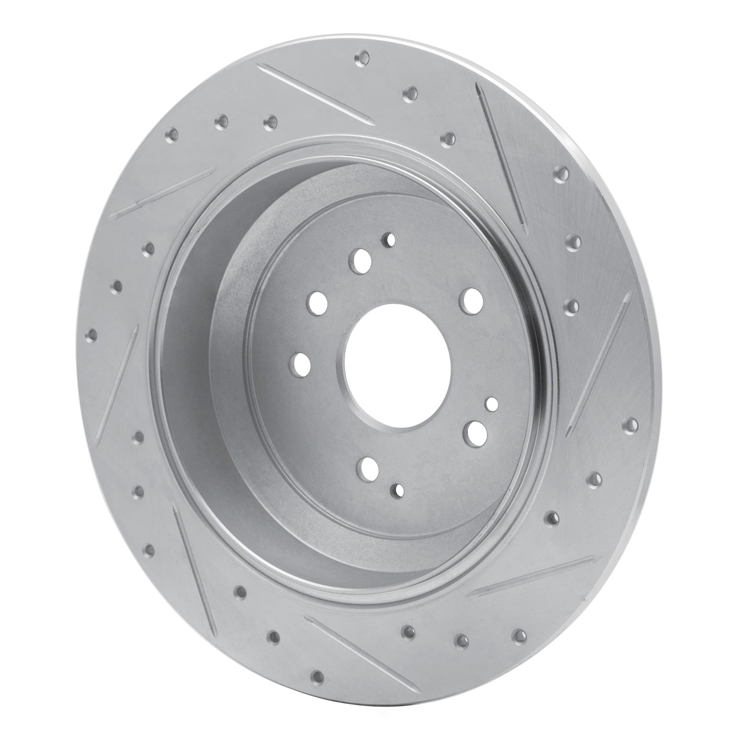 Dynamic Friction Company 631-58028L DFC Brake Rotor - Drilled And Slotted - Silver