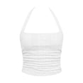 thumbnail image 4 of MYAOYINo Boundaries Womens Halter Neck Tank Top Eyelet Knit Fitted Sleeveless Summer Casual Top, 4 of 6