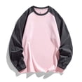 thumbnail image 3 of HomeDM Men's Crewneck Sweatshirt Raglan Long Sleeve Color Block Pullover Tops Casual Loose Fit Sports Gym Workout, 3 of 5