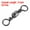 Black 110lb, variant on Uxcell Fishing Barrel Swivels Solid Ring Terminal Tackle for Freshwater Fishing Black 134lb