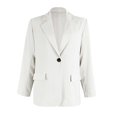 thumbnail image 4 of Charmgo Clearance White Blazer Women, Womens Casual Jacket Pockets Long Sleeve Open Front Button Work Office Lapel Button Jacket Womens Blazers for Work Casual, Blazers for Women XXL, 4 of 5