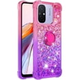 thumbnail image 2 of Slim Fit Phone Case for Xiaomi Redmi 12C, Bling Shiny Quicksand Effect TPU Bumper Case with Four Corners Heavy Anti-Fall Protection for Redmi 12C,Pink Purple, 2 of 7