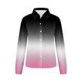thumbnail image 3 of SHTXOZHI Button Down Causal Shirts for Women Long Sleeve Color Block Fall Shirts Collared Trendy Tops, 3 of 4