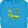 thumbnail image 3 of Inktastic Praying Mantis Clearly Up to Something Toddler Hoodie, 3 of 4