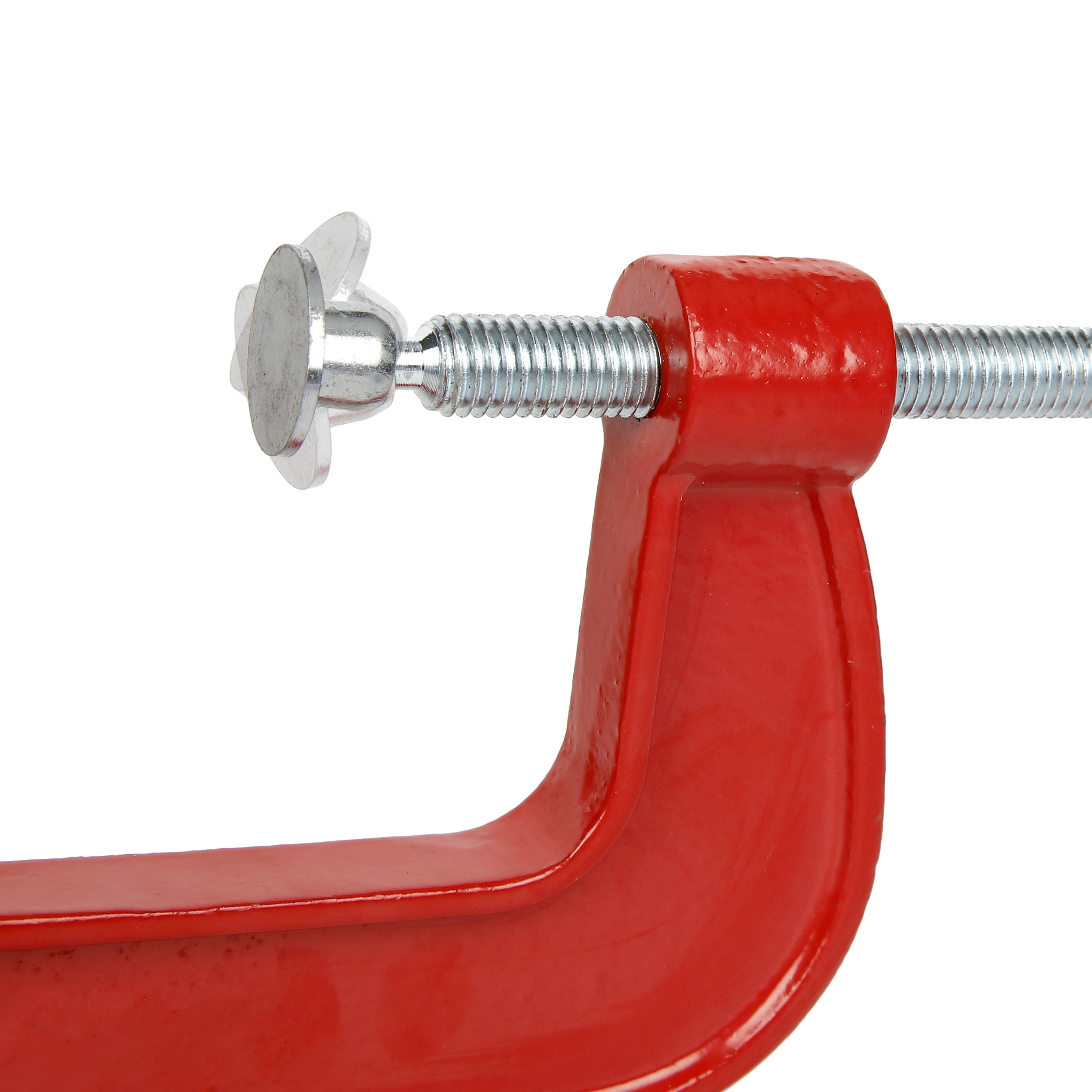 Hyper Tough 4-Inch C-Clamp with Steel Threaded Screw and Swivel Jaw Pad