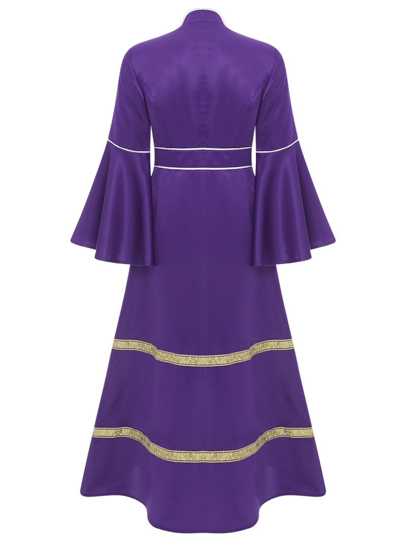 slim fit dress slacks Long Flare Sleeve Pleated Dress main image 1
