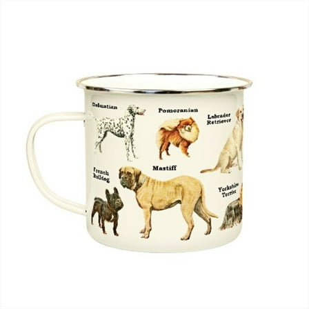 Gift Republic Dogs White Enamel Mug Cup