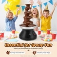 thumbnail image 5 of Chocolate Fountain Commercial Hot Chocolate Fondue Tower 5 Tier 7 lb Large Capacity Stainless Steel Chocolate Melting Heating Machine for Nacho Cheese Liqueurs Party Wedding (Vintage Red), 5 of 14