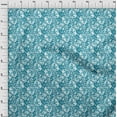 thumbnail image 4 of oneOone Tissu Polyester Spandex Bleu Sarcelle Abstrait Matériel de Robe Tissu Imprimé Tissu au Mètre 56 Pouces de Large, 4 of 5