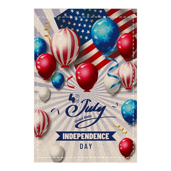 TopLLC Independence Day Garden Flag Linen Garden Flag Border Outdoor Patio Decorative Flags Holiday Celebration Hanging Flag a wallpaper