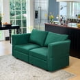 thumbnail image 6 of Ainfox 6 Seater Modular Sectional Couch for Living Room, Convertible Sofa Sleeper Ottoman with Storage, Adjustable Backrest and Armrest, Green, 6 of 8