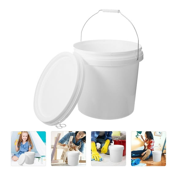 WHAMVOX  Oil Barrel Paint Containers Bucket with Lid and Handle White