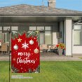 thumbnail image 3 of JOOCAR Merry Christmas Garden Flag with Pine Branches Snowflakes and Ornaments for Winter Christmas Home Outdoor Garden Yard Door Decor 12x18 inch, 3 of 5