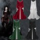 thumbnail image 2 of Disfraces renacentistas medievales para Halloween, vestido de princesa de manga acampanada para mujer, vestido de baile gótico de palacio Retro ajustado para Halloween, 2 of 5
