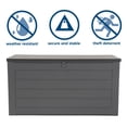 thumbnail image 4 of Cosco Outdoor Patio Deck Storage Box, Extra Large, 180 Gallons, Gray, 4 of 7