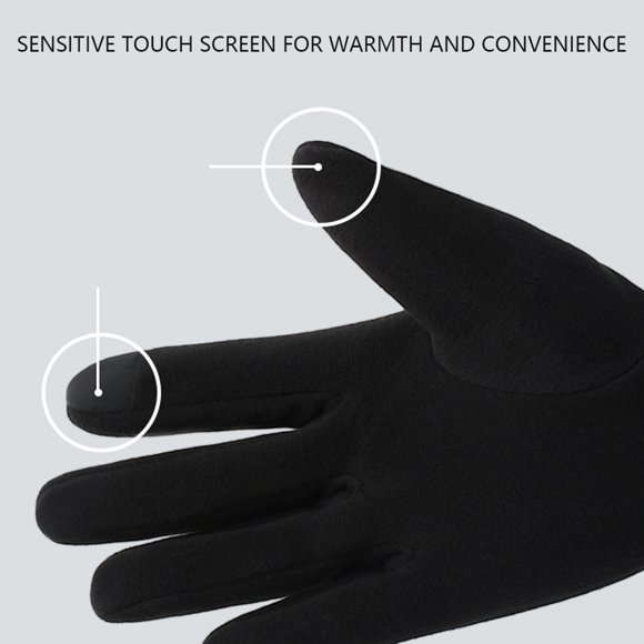 1 Paire Homme Froid Hiver Gants de Maintien au Chaud Mitaines Réchauffantes Accessoire Gants Doux Mode Thermique Écran Tactile Fourniture de Main pour Randonnée en Plein Air Noir