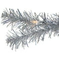 thumbnail image 4 of Northlight 2' Pre-lit Medium Silver Iridescent Tinsel Pine Artificial Christmas Tree, Clear Lights, 4 of 6