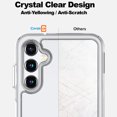 thumbnail image 6 of CoverON For Samsung Galaxy A14 5G Case, Hybrid Slim fit Hard Back TPU Rim Phone Rigid Cover, Clear with Chrome Buttons, 6 of 8