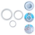 thumbnail image 2 of Shisuyan Moules pour Résine Époxy Blanc 3 Pcs Diamètre Intérieur 8 Po, 2 of 8