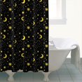 thumbnail image 4 of Black Star Moon Pattern Shower Curtain 72"x72" ,Bathroom Decorative Shower Curtains Set with 12 Hooks,Modern Waterproof Washable Shower Curtain, 4 of 6